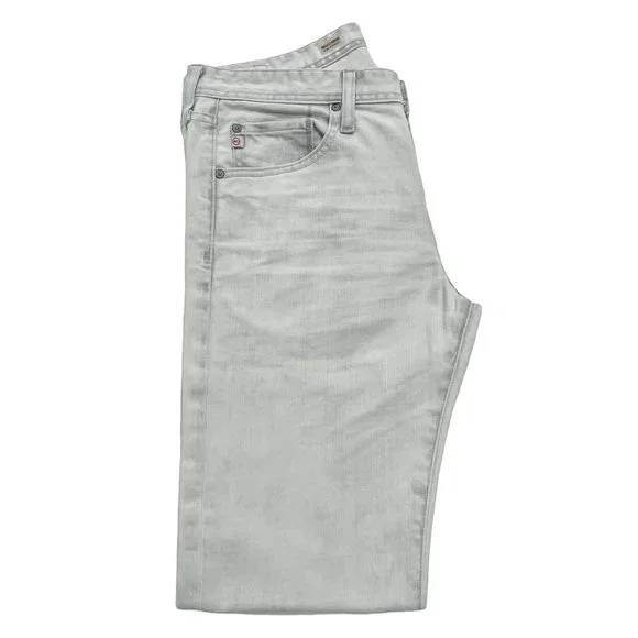 AG Adriano Goldschmied Matchbox Slim Straight Jeans - White Washed | 32 - Picture 2 of 11